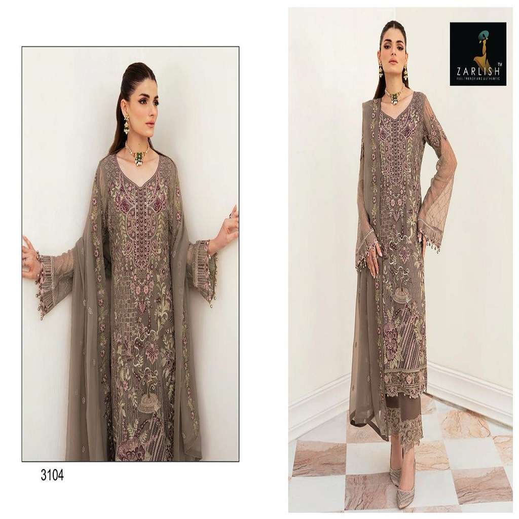 Zarlish Pakistani With And Without Patch Work Suit -Dress Material -Wholesale Catalog