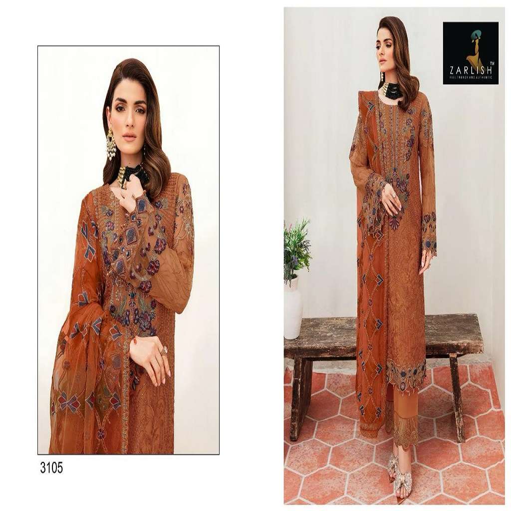 Zarlish Pakistani With And Without Patch Work Suit -Dress Material -Wholesale Catalog