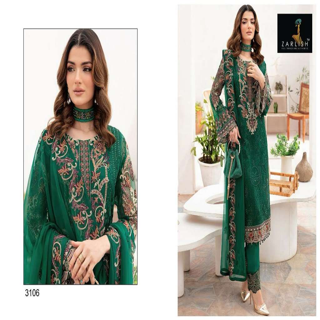 Zarlish Pakistani With And Without Patch Work Suit -Dress Material -Wholesale Catalog