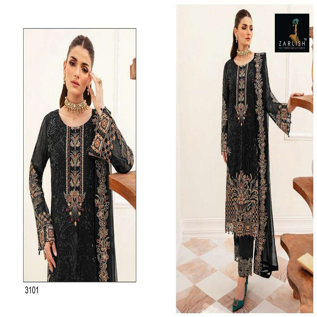 Zarlish Pakistani With And Without Patch Work Suit -Dress Material -Wholesale Catalog