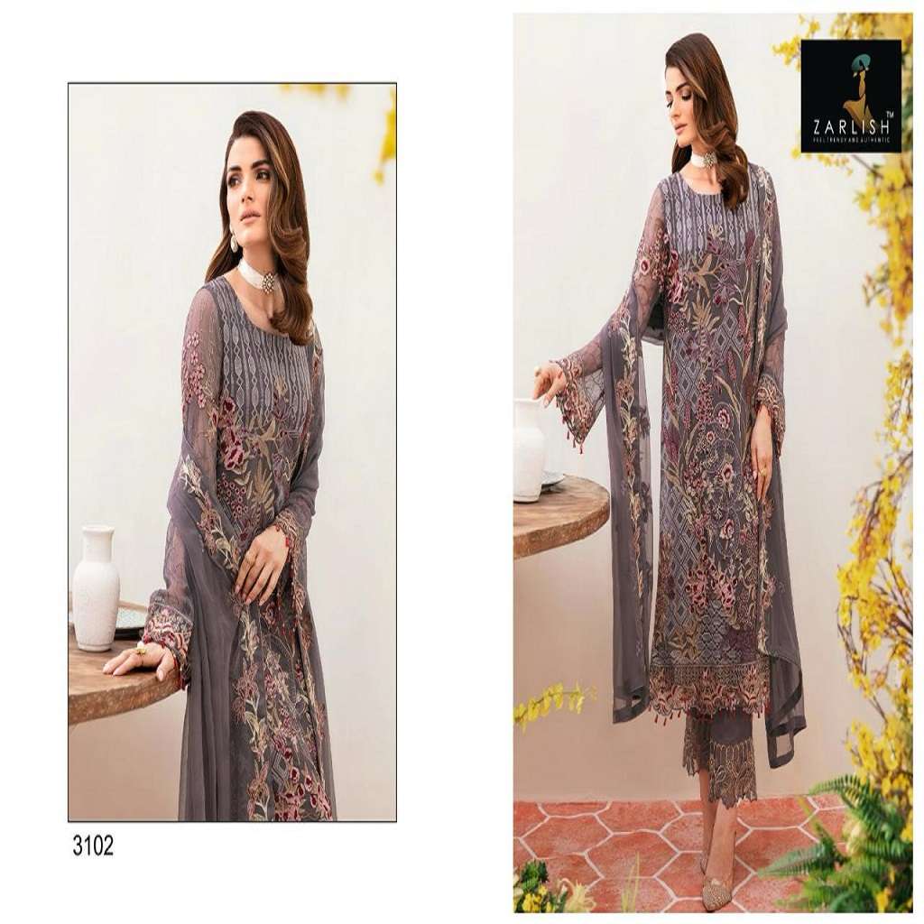 Zarlish Pakistani With And Without Patch Work Suit -Dress Material -Wholesale Catalog