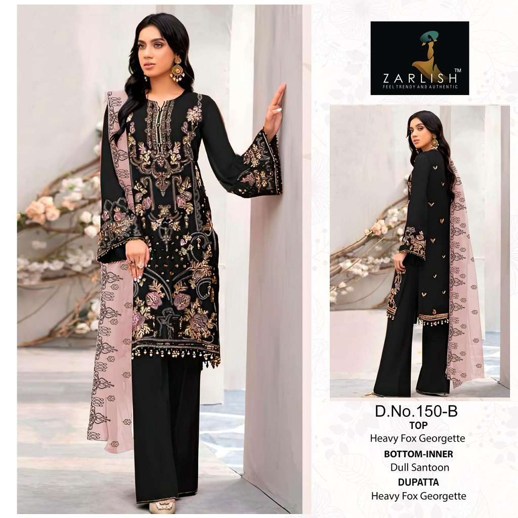 Zarlish Pakistani With And Without Patch Work Suit -Dress Material -Wholesale Catalog