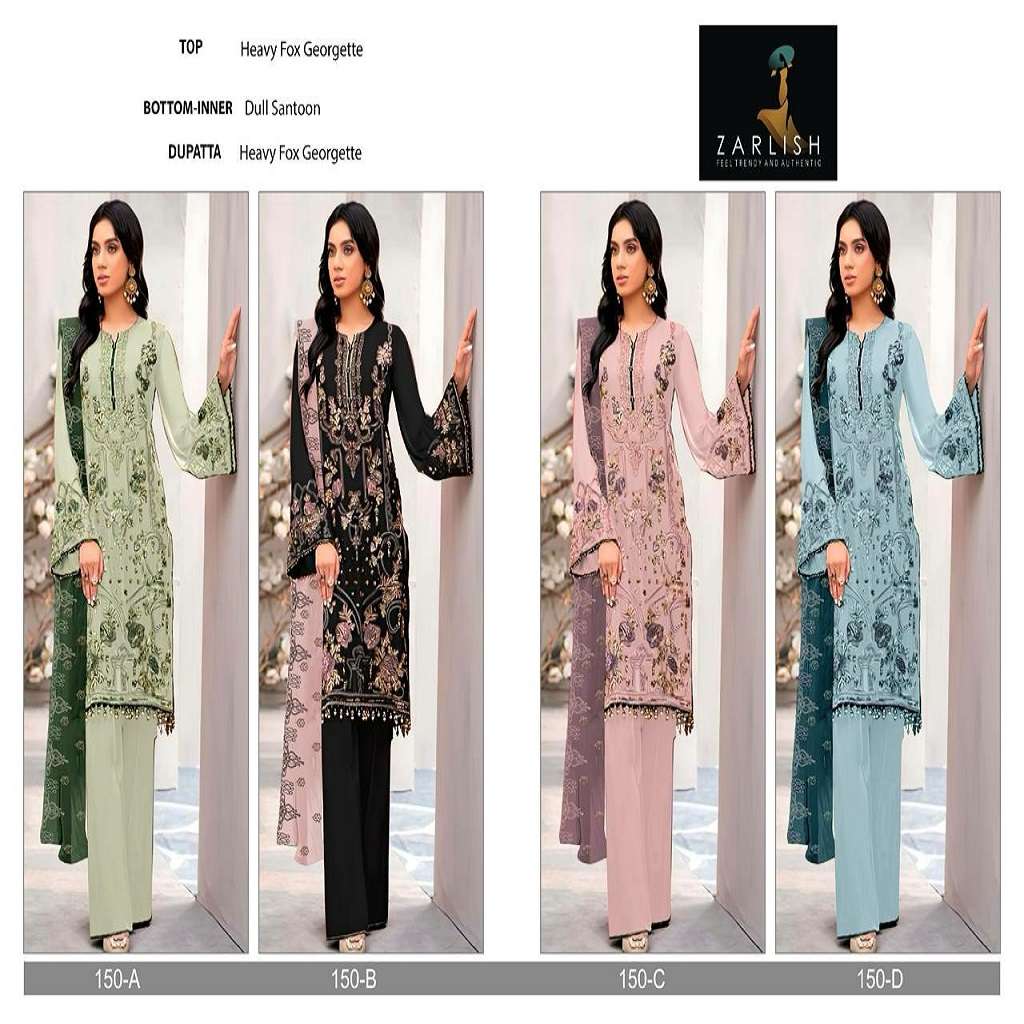 Zarlish Pakistani With And Without Patch Work Suit -Dress Material -Wholesale Catalog