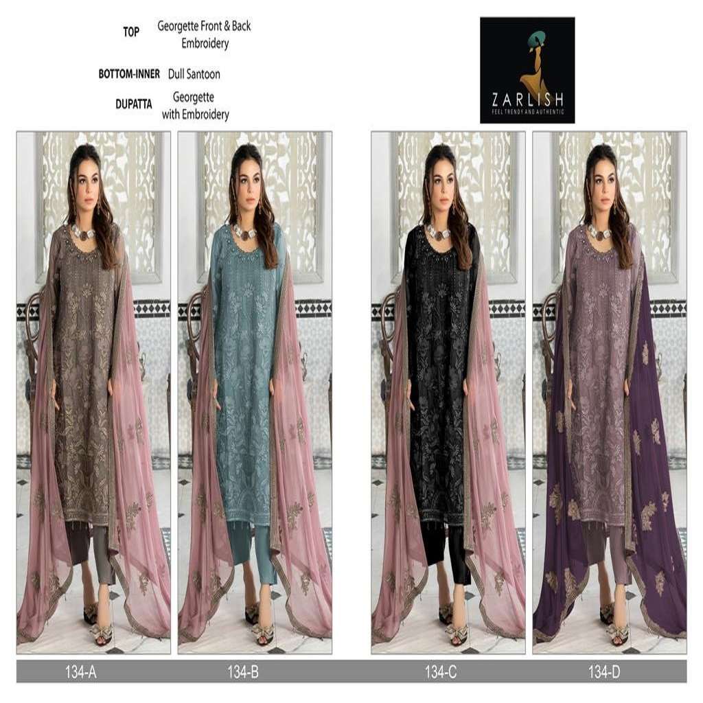 Zarlish Pakistani With And Without Patch Work Suit -Dress Material -Wholesale Catalog