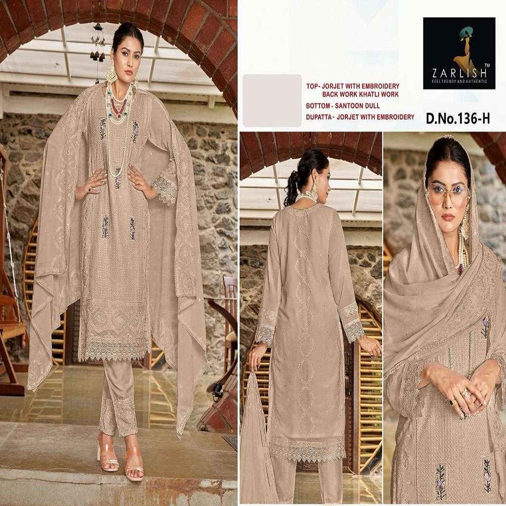 Zarlish Pakistani With And Without Patch Work Suit -Dress Material -Wholesale Catalog