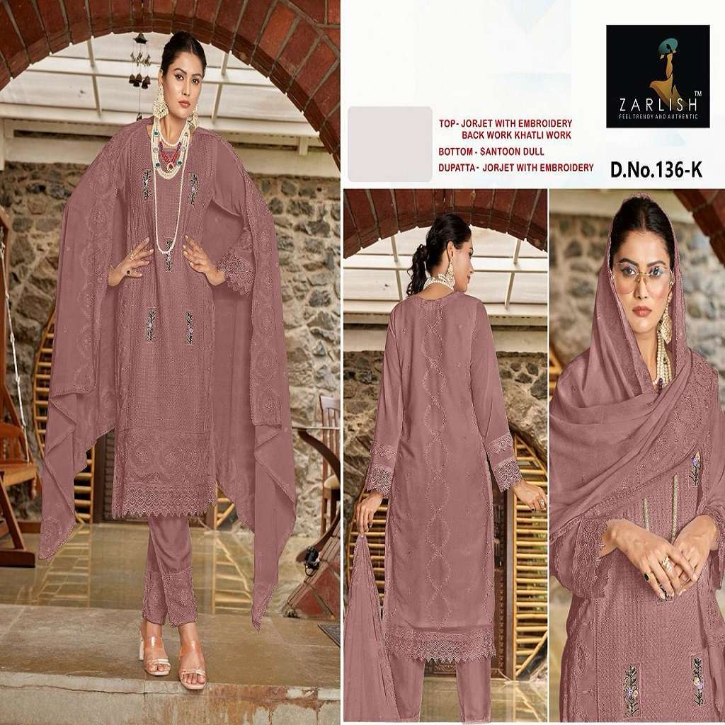 Zarlish Pakistani With And Without Patch Work Suit -Dress Material -Wholesale Catalog