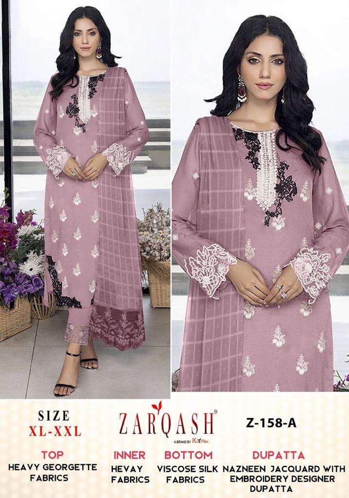 Zarqash Z 158 Pakisatni Suits Wholesale catalog