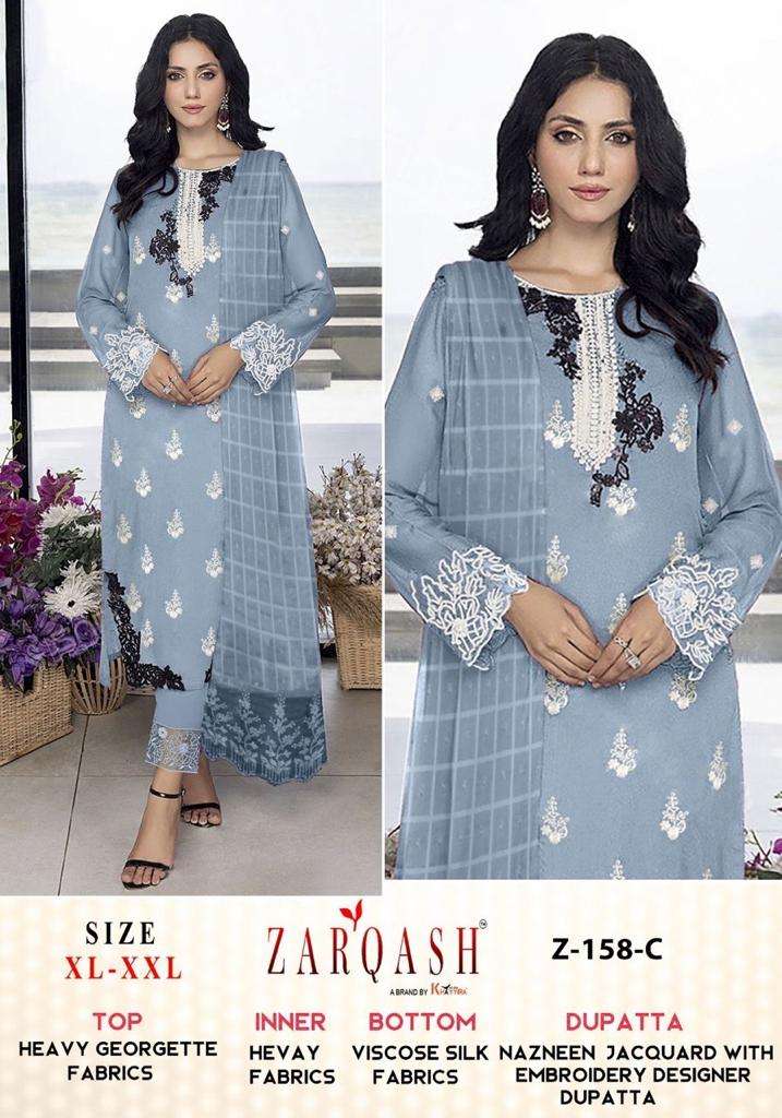 Zarqash Z 158 Pakisatni Suits Wholesale catalog