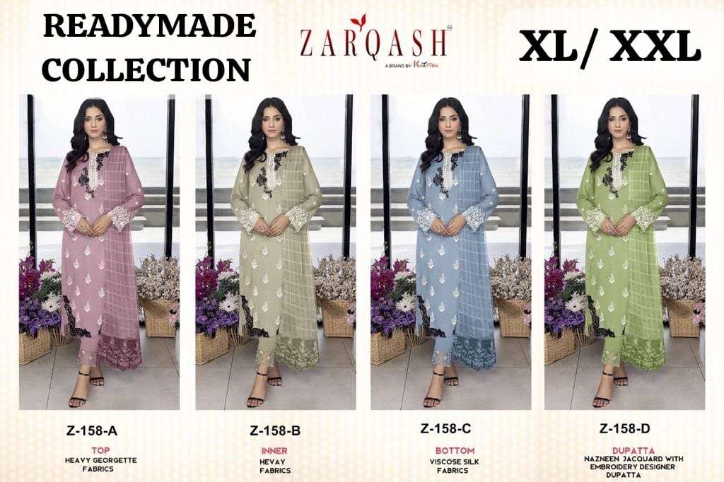 Zarqash Z 158 Pakisatni Suits Wholesale catalog
