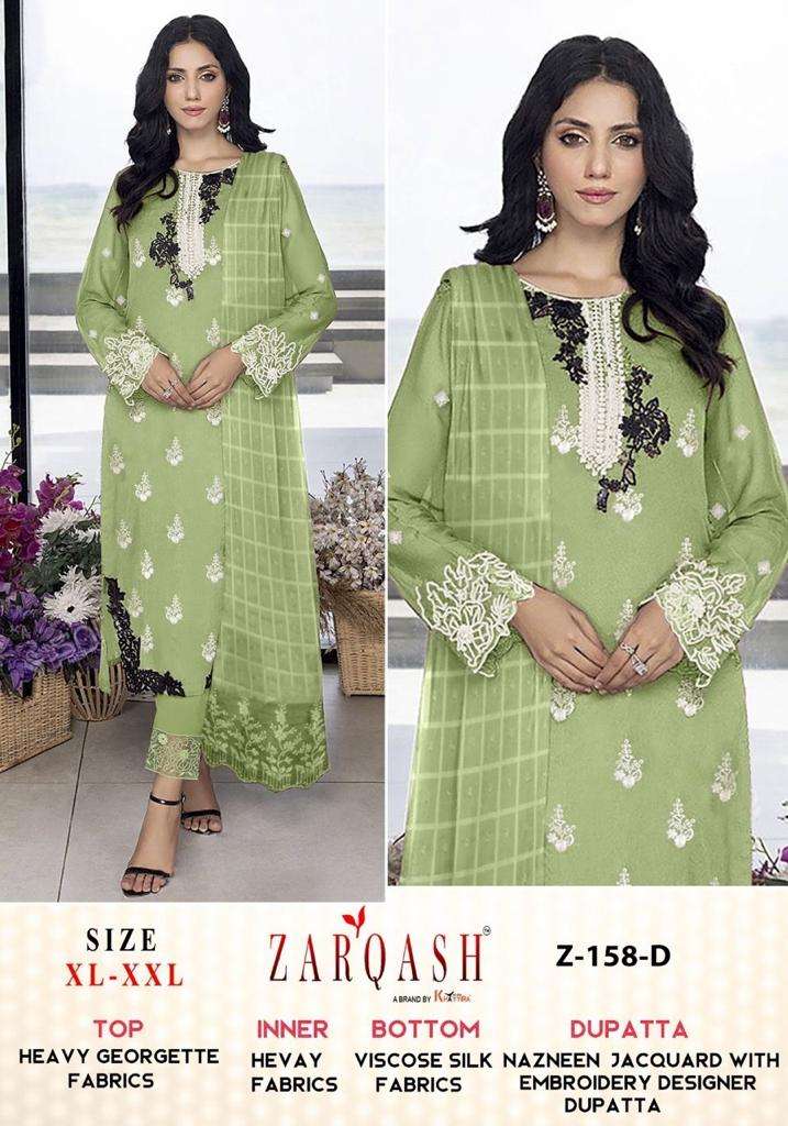 Zarqash Z 158 Pakisatni Suits Wholesale catalog