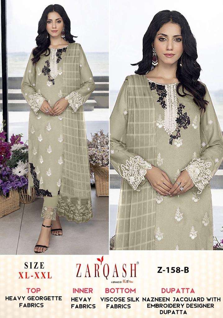 Zarqash Z 158 Pakisatni Suits Wholesale catalog