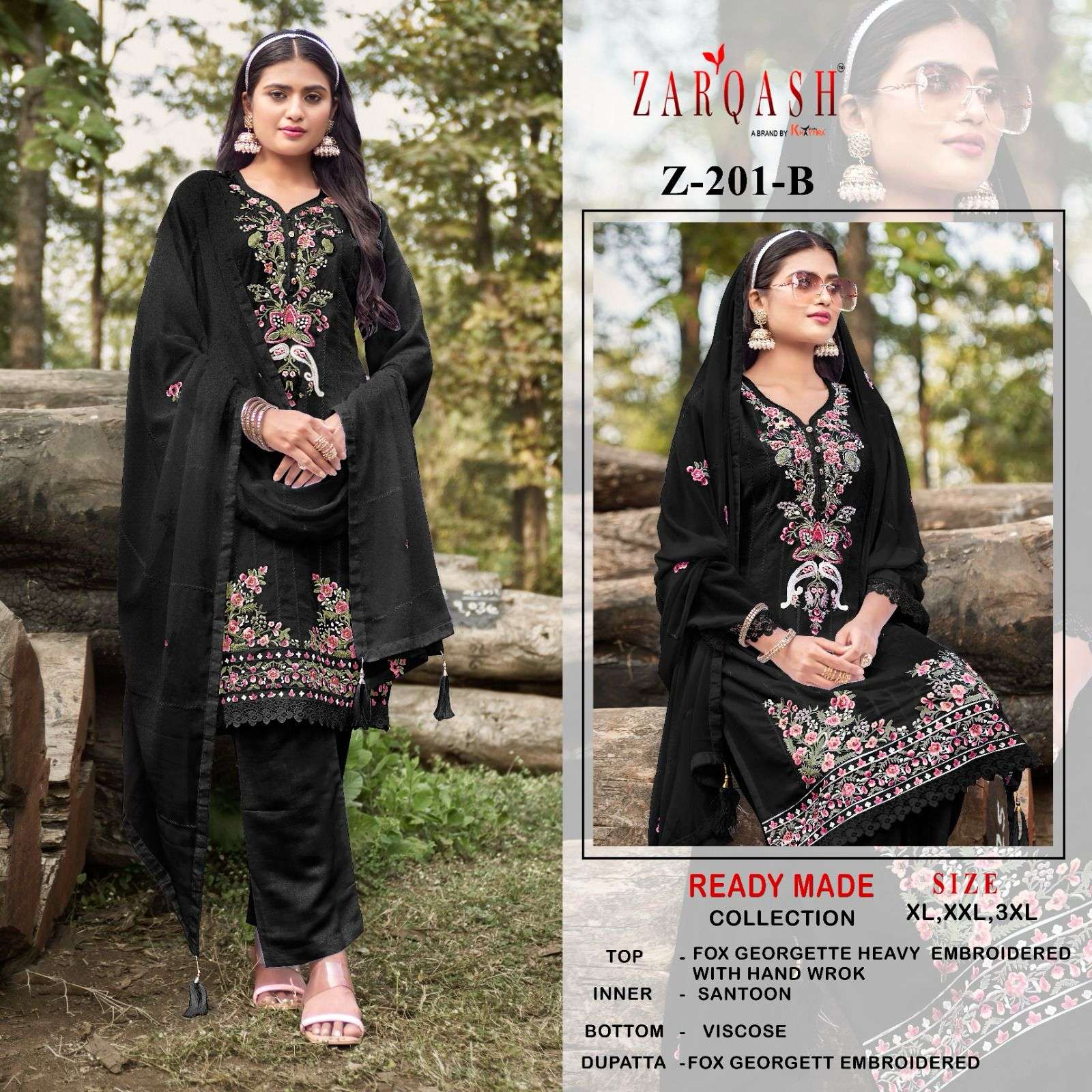 Zarqash Z 202 A To B Pakistani Suits Wholesale catalog