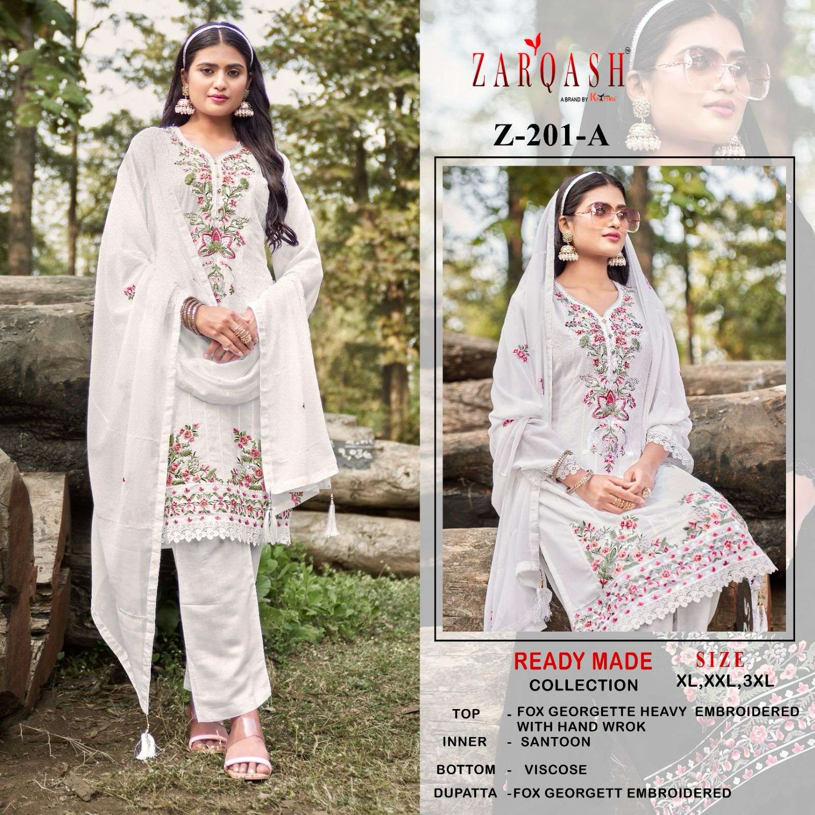 Zarqash Z 202 A To B Pakistani Suits Wholesale catalog