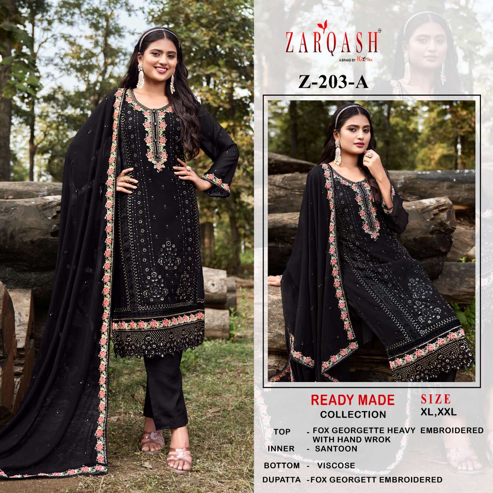 Zarqash Z 203 A And B Pakistani Suits Wholesale catalog