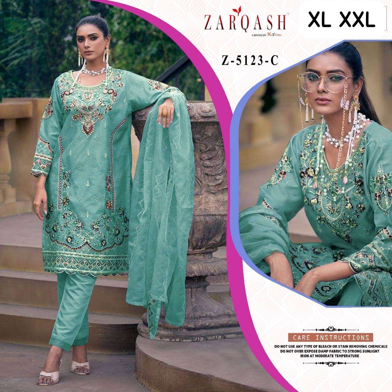 Zarqash Z 5123 A To D Pakistani Suits Wholesale catalog