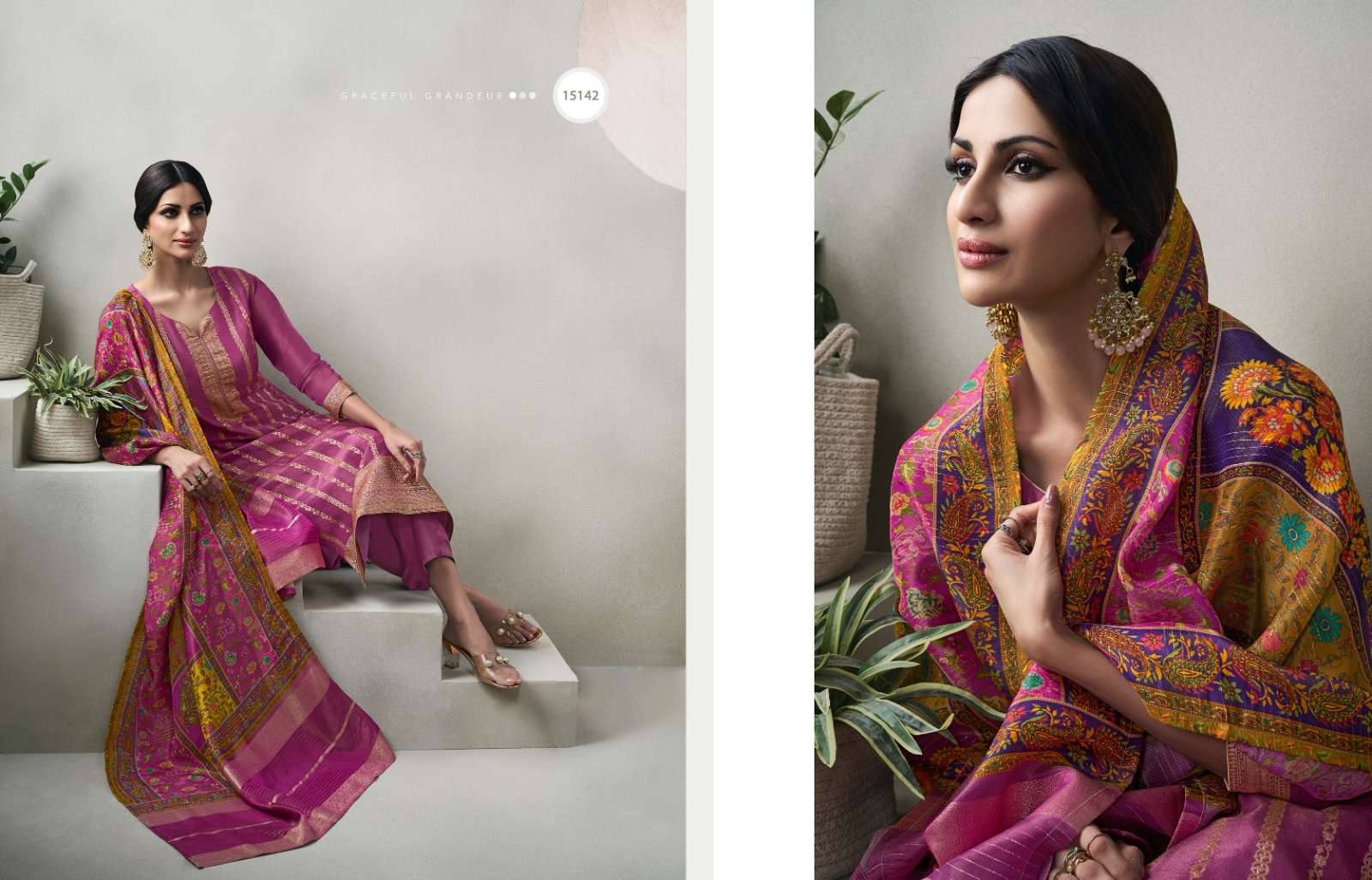 Zisa Glory Crystal Weaving Jacquard Salwar Kameez Wholesale catalog