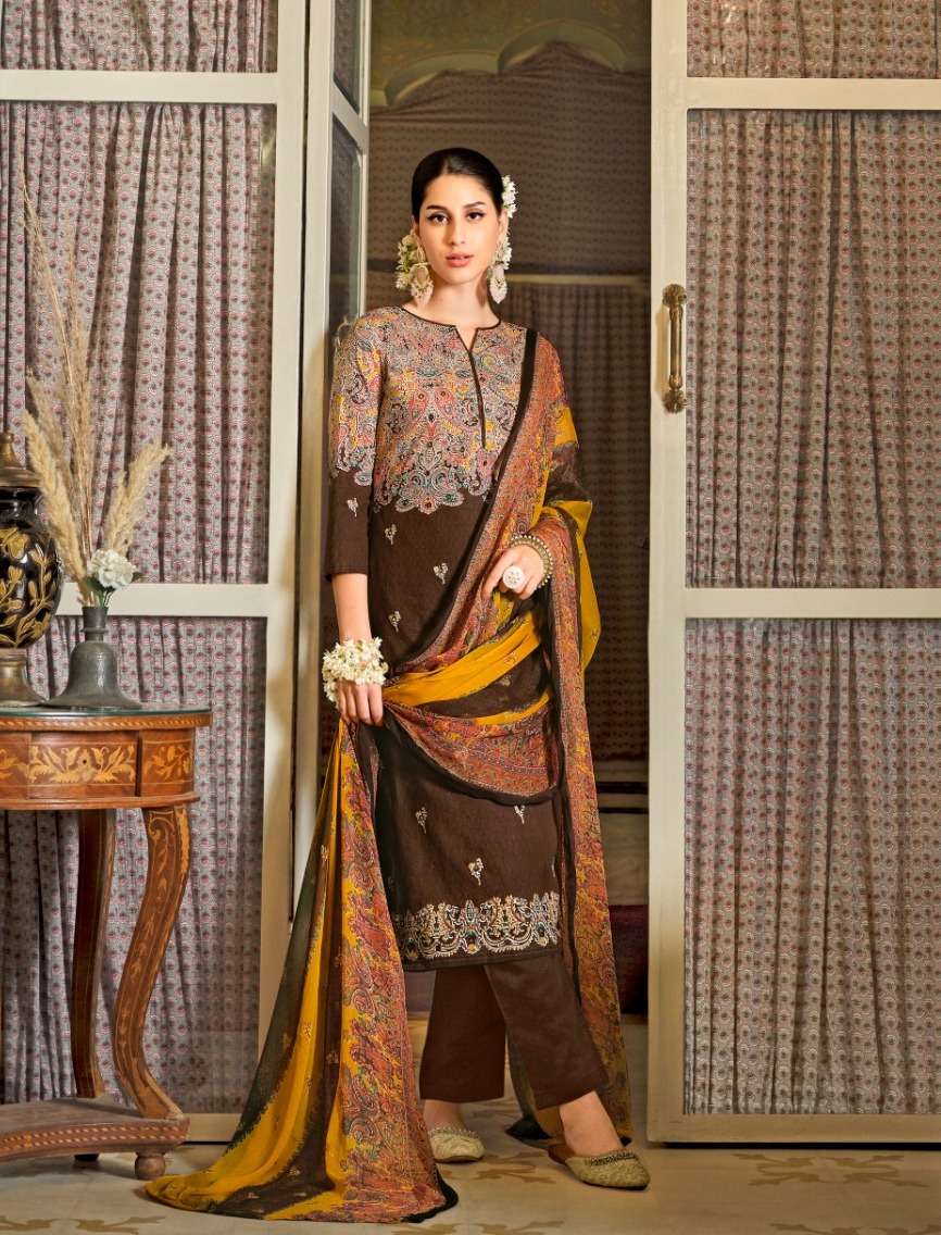 Zulfat Dilruba Cotton Printed Dress Material Wholesale catalog