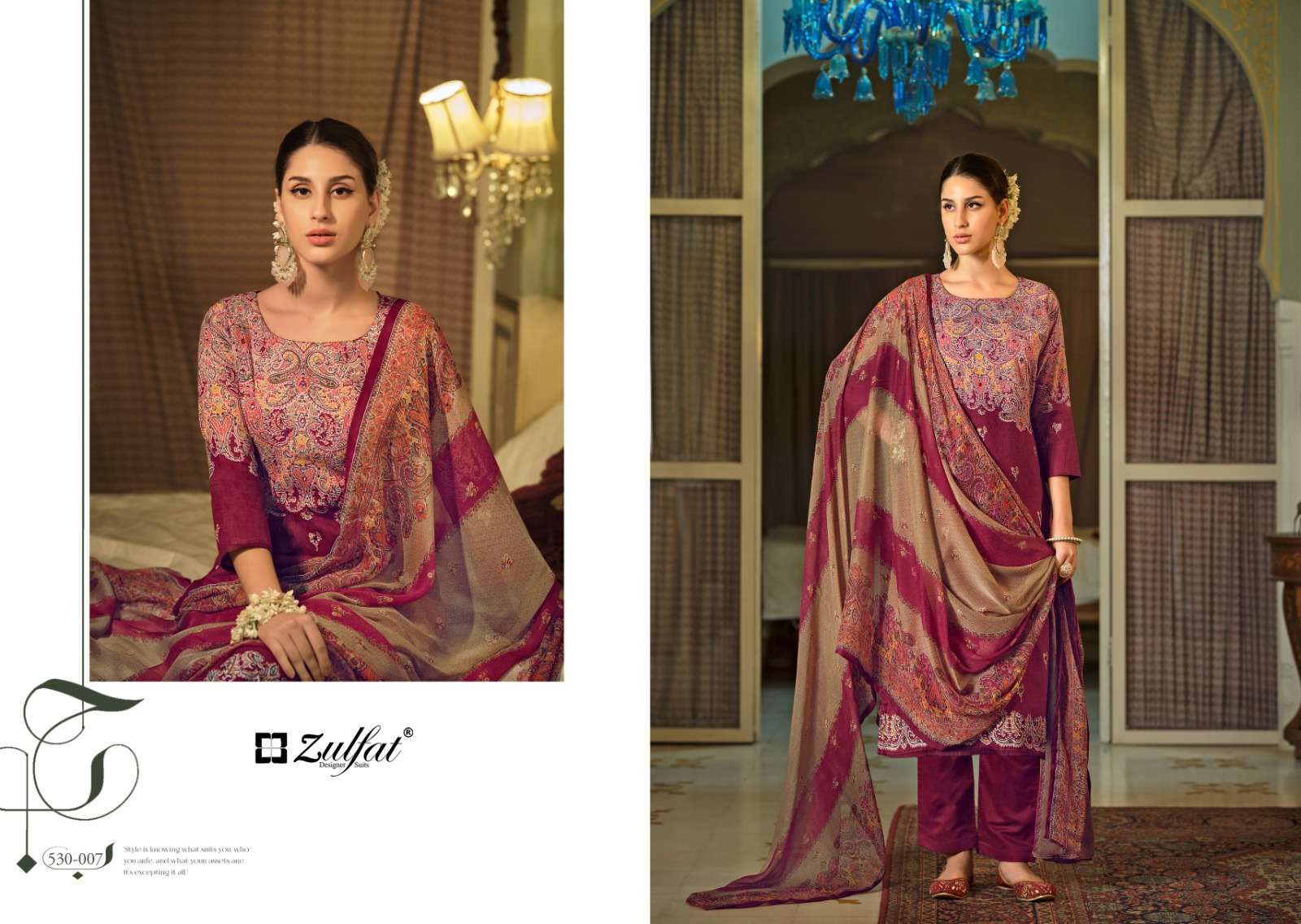 Zulfat Dilruba Cotton Printed Dress Material Wholesale catalog