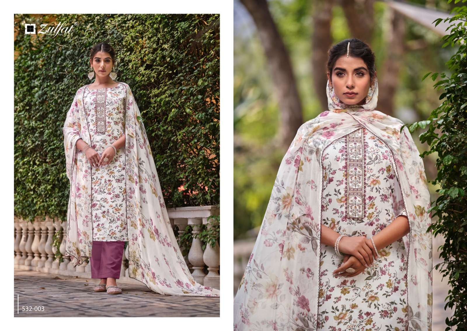 Zulfat Qainaat Jam Cotton Designer Dress Material Wholesale catalog