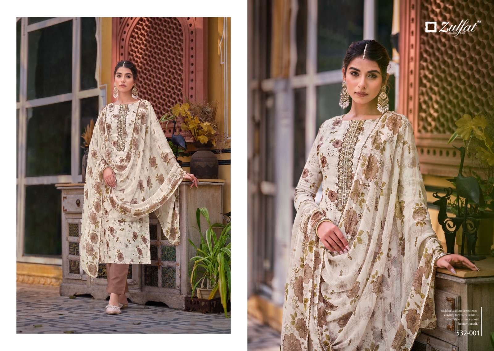 Zulfat Qainaat Jam Cotton Designer Dress Material Wholesale catalog