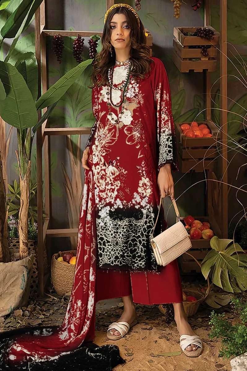 Aasha Adan Libas Colors 1013 A To D Cotton Dupatta Pakistani Suit Wholesale catalog