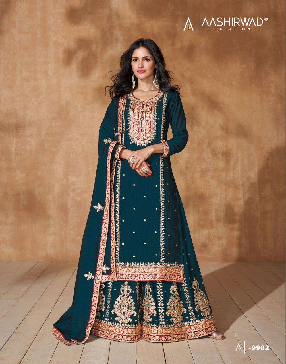 Aashirwad Gulkand Tamanna Premium Silk Designer Salwar Kameez Wholesale catalog