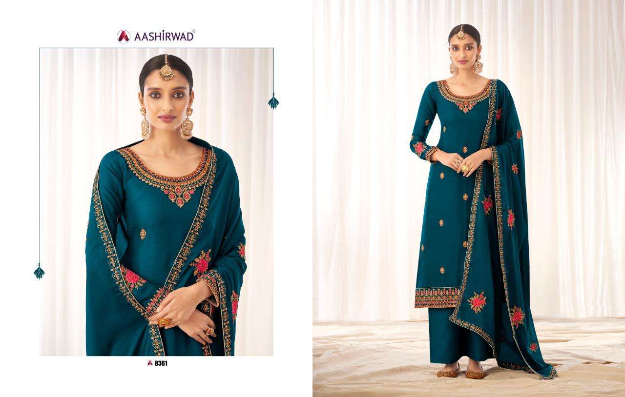 Aashirwad Rashmi Tussar Silk Salwar Kameez Wholesale catalog