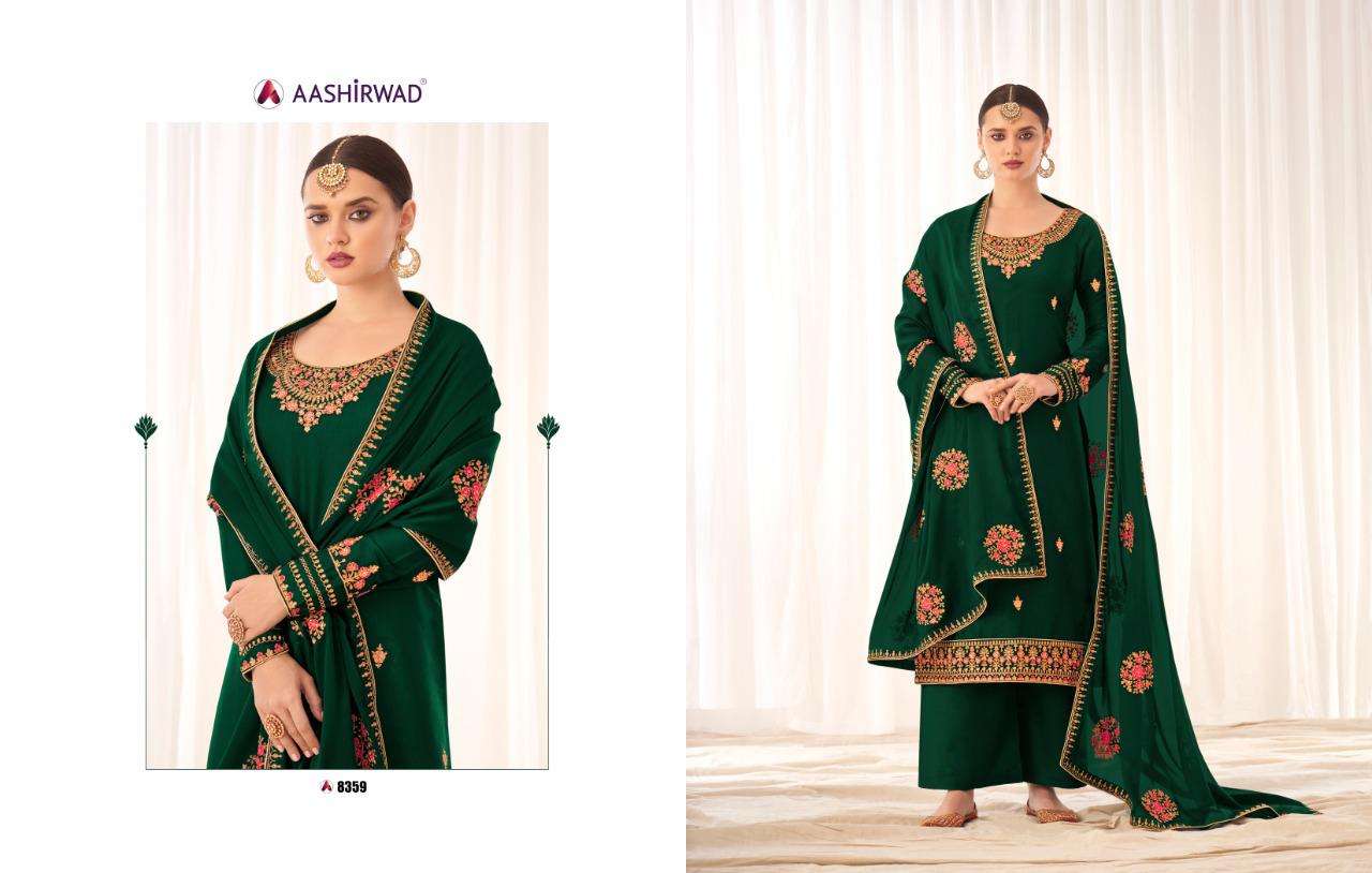 Aashirwad Rashmi Tussar Silk Salwar Kameez Wholesale catalog