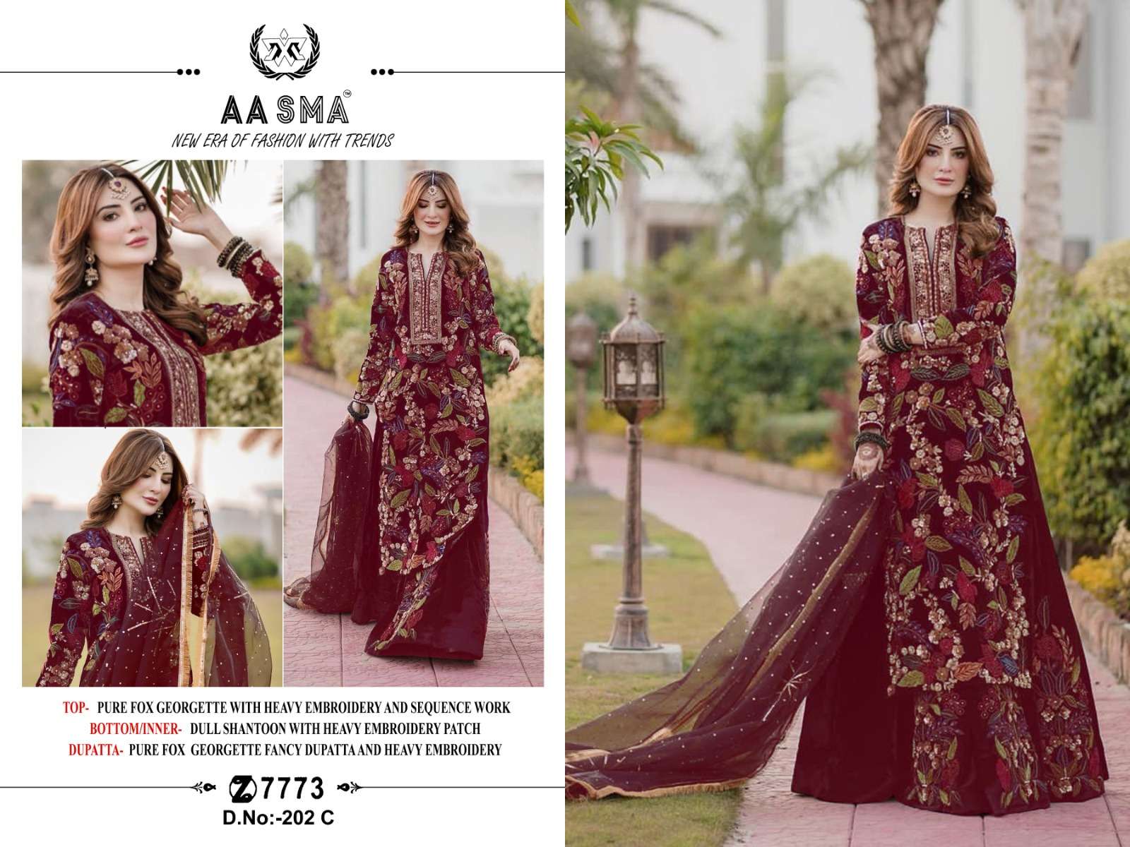 Aasma 202 A To D Hit Georgette Salwar Kameez Wholesale catalog