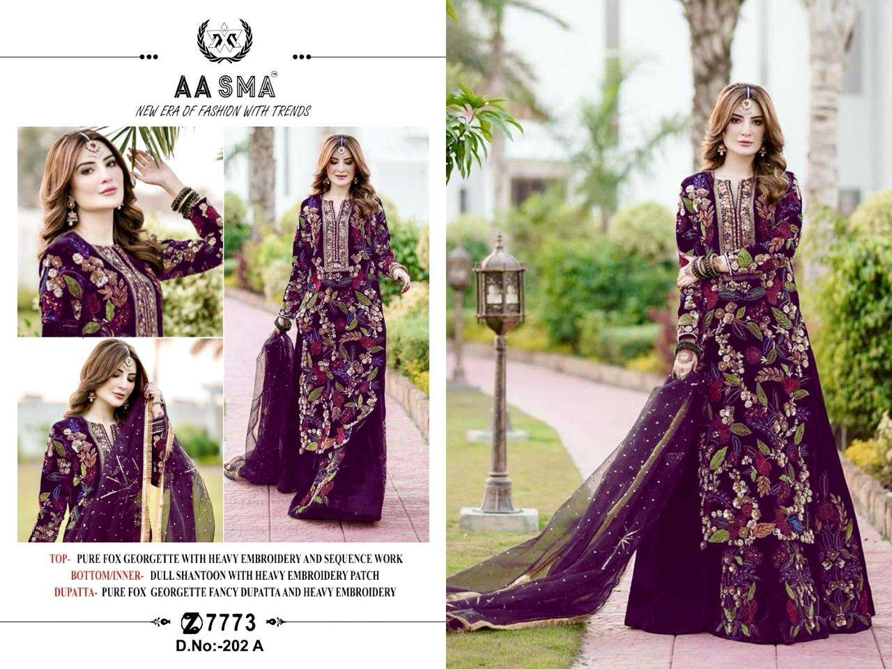 Aasma 202 A To D Hit Georgette Salwar Kameez Wholesale catalog