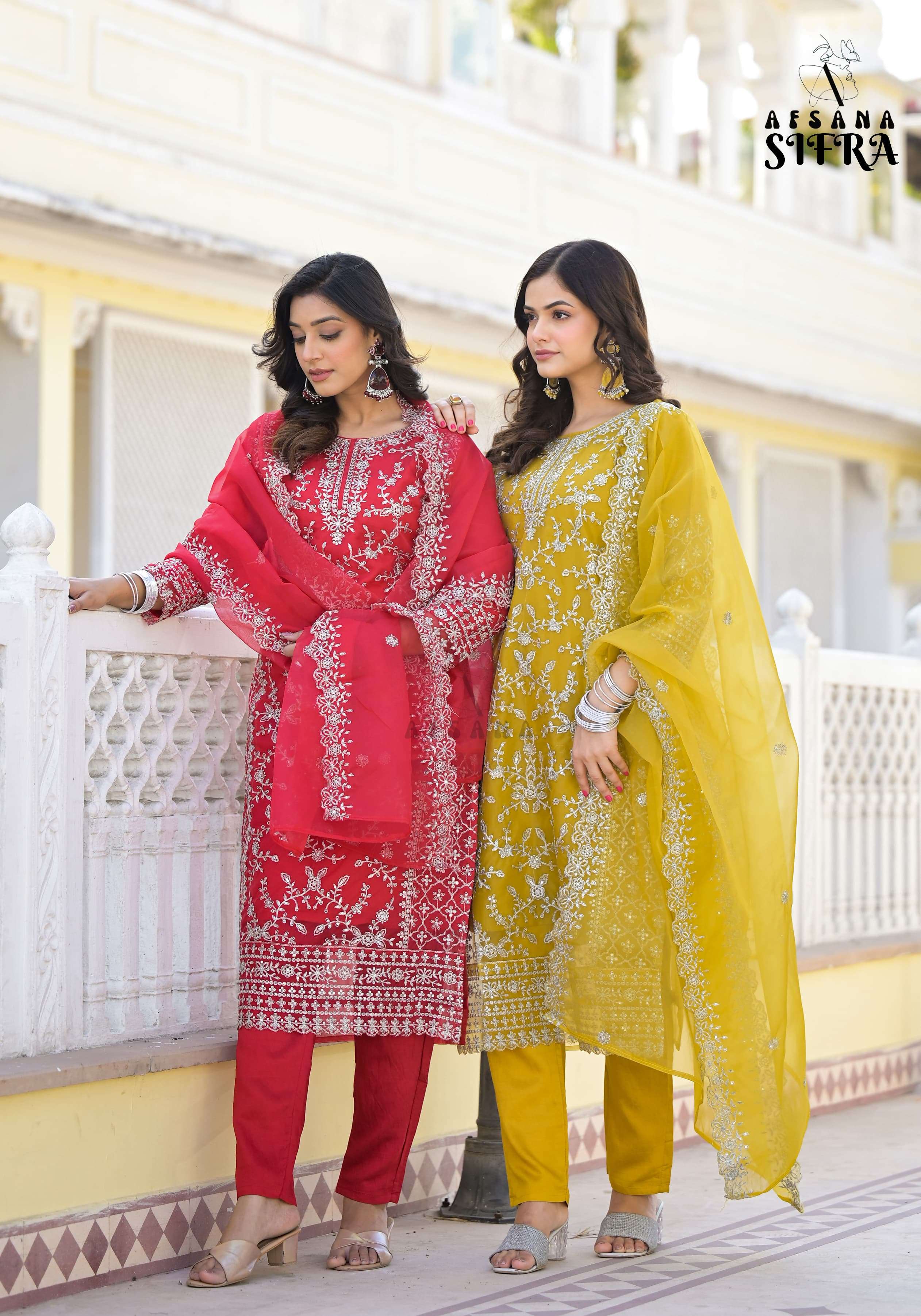 Afsana Sifra Organza Pakistani Suits Wholesale catalog