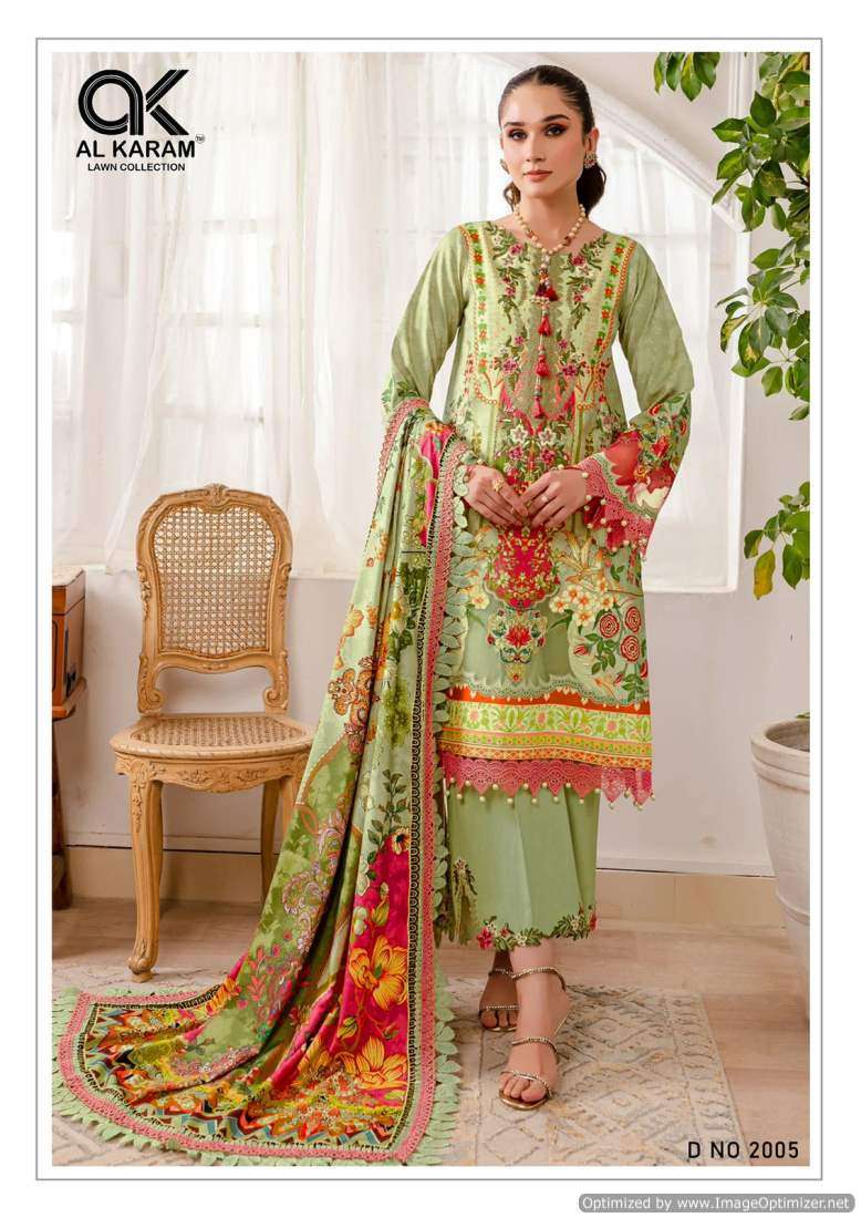 Al Karam Florence Vol 2 Cambric Cotton Dress Material Wholesale catalog