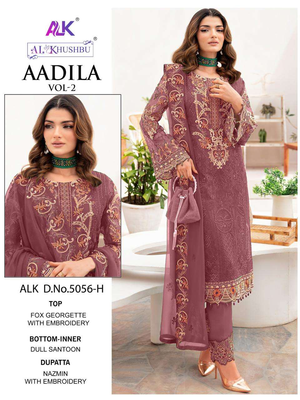 Alk Khushbu Aadila Vol 2 Embroidered Salwar suit Wholesale catalog