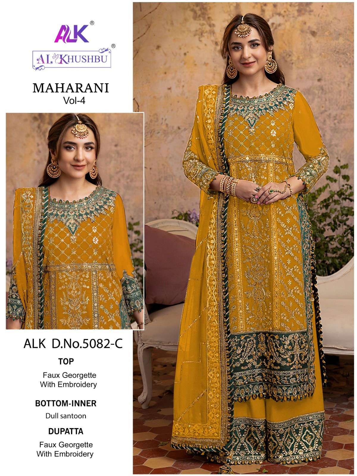 Alk Khushbu Maharani Vol 4 Georgette Pakistani Suit Wholesale catalog