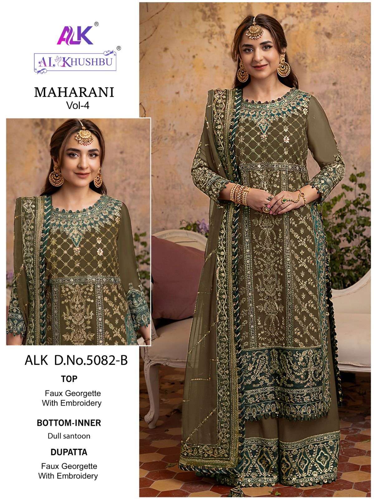 Alk Khushbu Maharani Vol 4 Georgette Pakistani Suit Wholesale catalog