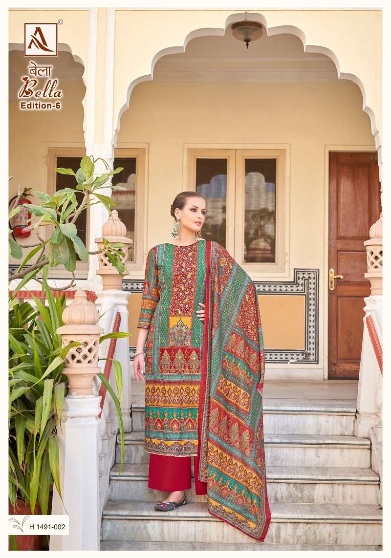 Alok Bella Edition 6 Maslin Designer Dress Material Wholesale catalog