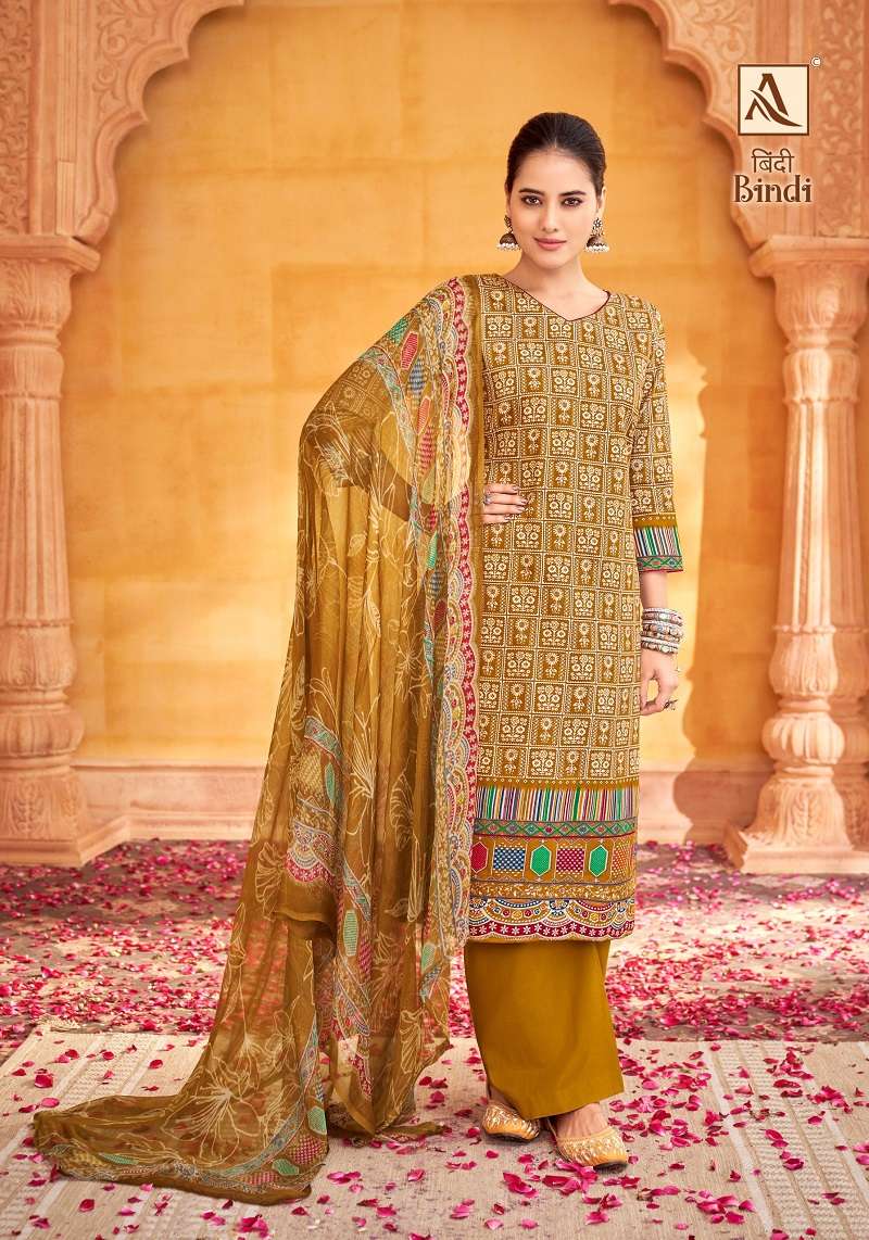 Alok Bindi Digital Printed Dress Material Wholesale catalog