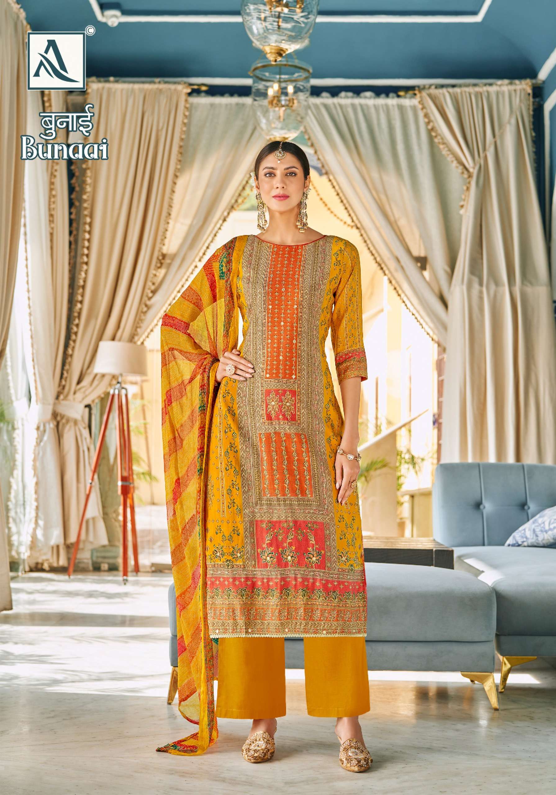Alok Bunnai Viscose Designer Dress Material Wholesale catalog