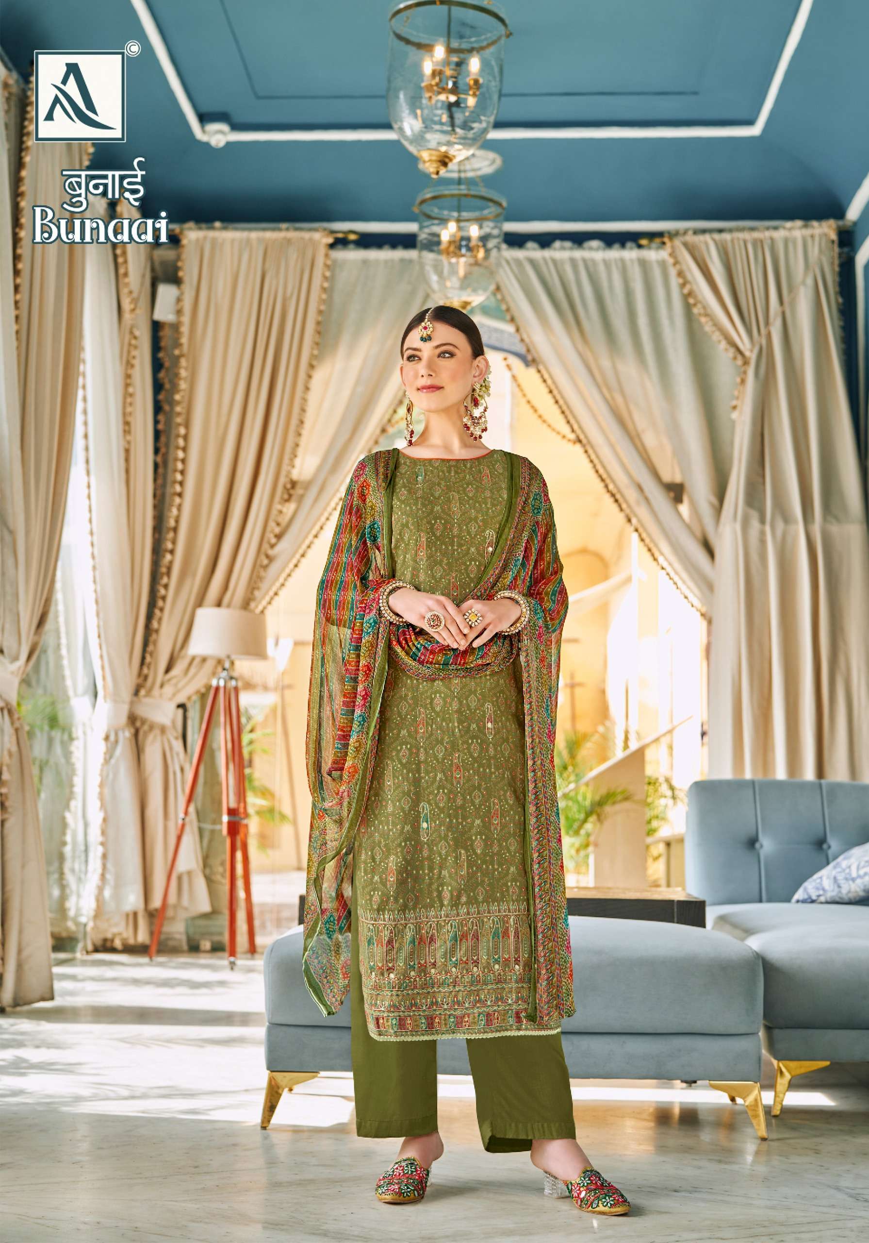 Alok Bunnai Viscose Designer Dress Material Wholesale catalog