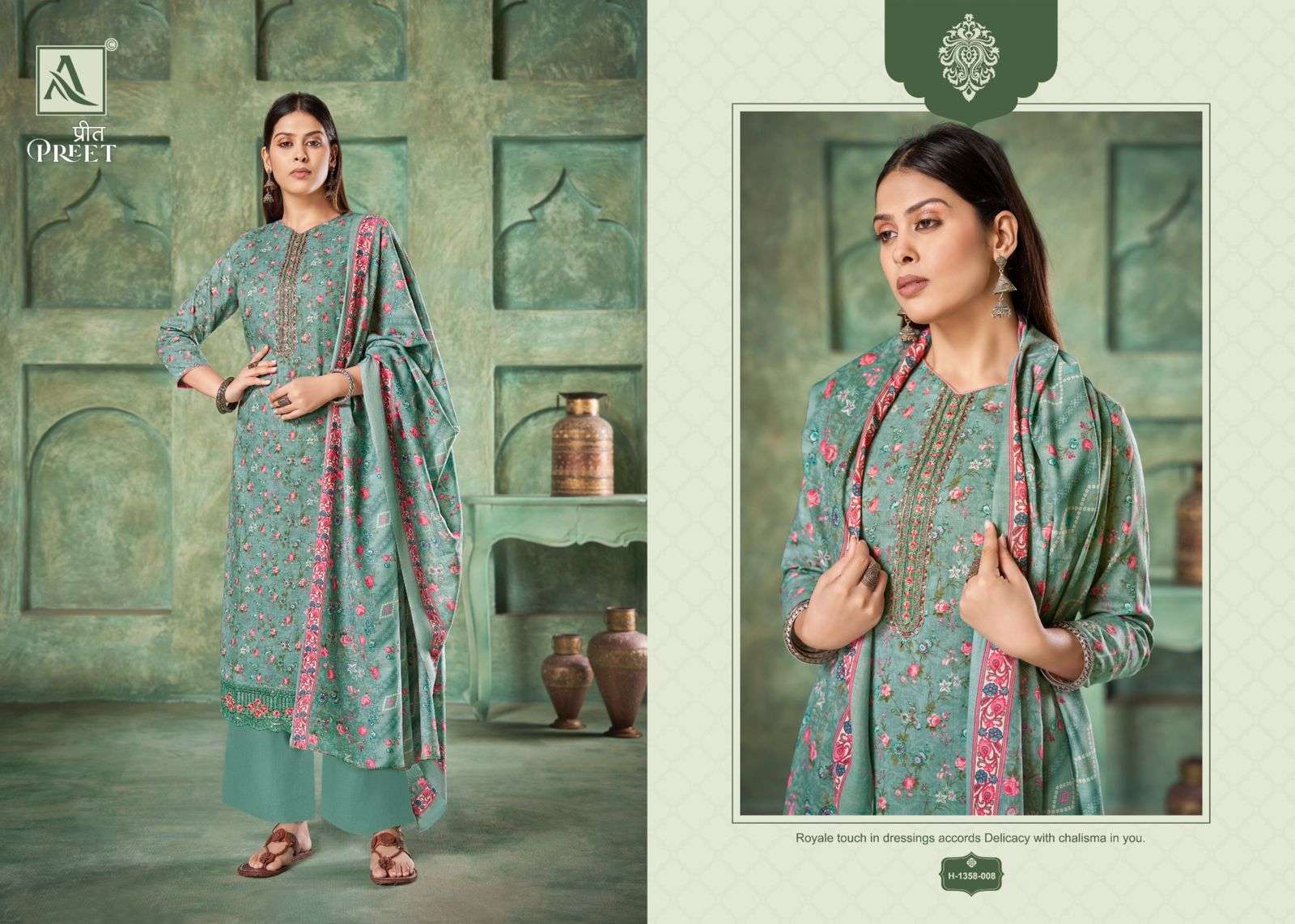 Alok Preet Cotton Floral Printed Dress Material Wholesale catalog