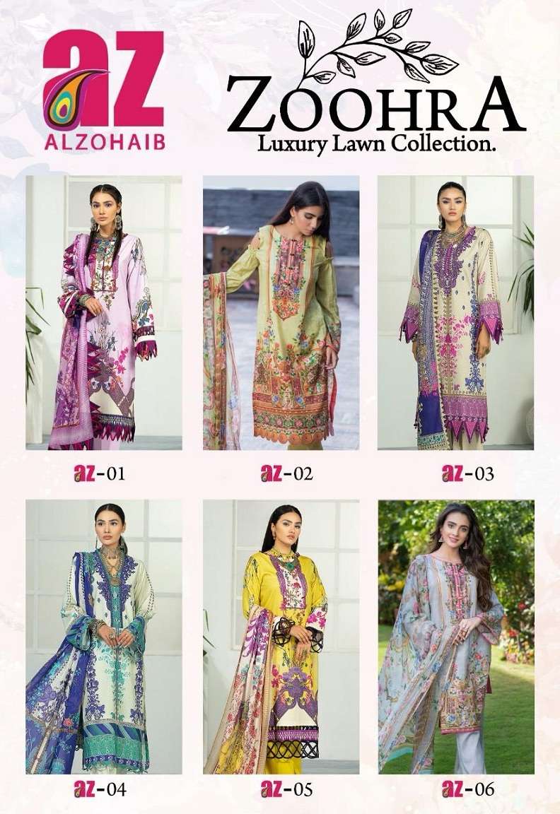 Alzohaib Zoohra Vol 1 Dress Material Wholesale catalog