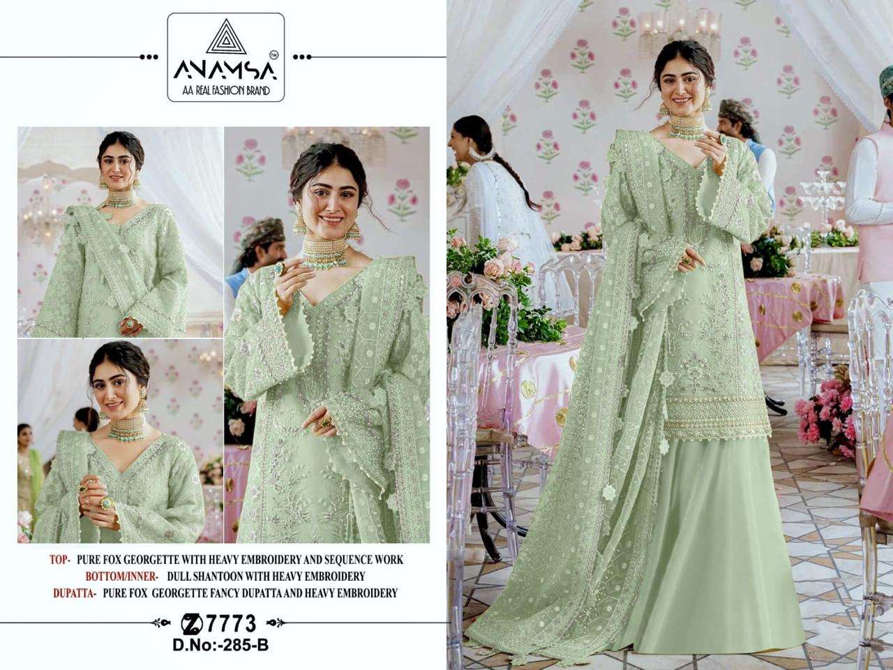 Anamsa 285 A To D Hit Design Pakistani Suit Wholesale catalog