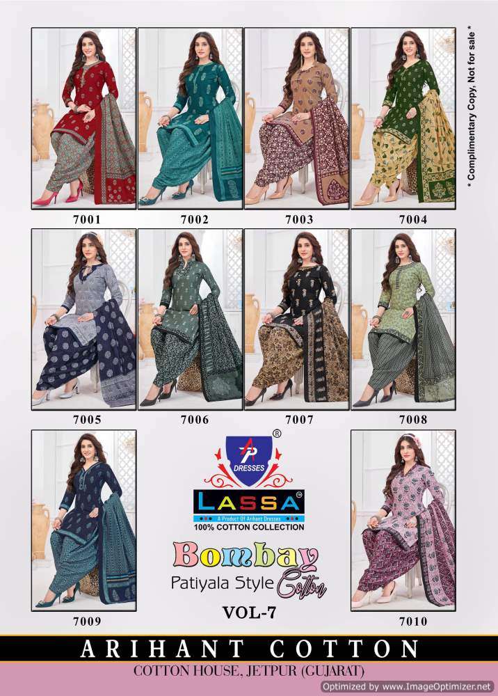 Ap Lassa Bombay Cotton Vol 7 Printed Dress Material Wholesale catalog