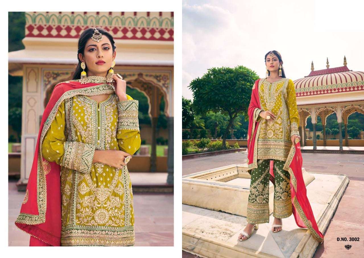 Avani 3001 To 3003 Chinon Embroidery Salwar Kameez Wholesale catalog