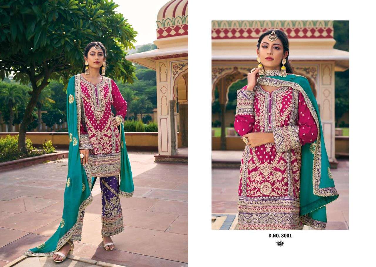 Avani 3001 To 3003 Chinon Embroidery Salwar Kameez Wholesale catalog