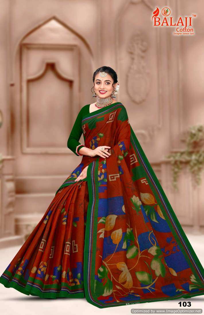 Balaji Rich Masleen vol-1 – Cotton Sarees - Wholesale Catalog