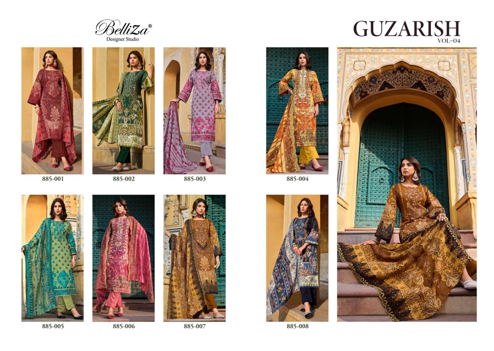 Belliza Guzarish Vol 4 Cotton Printed Dress Material Wholesale catalog