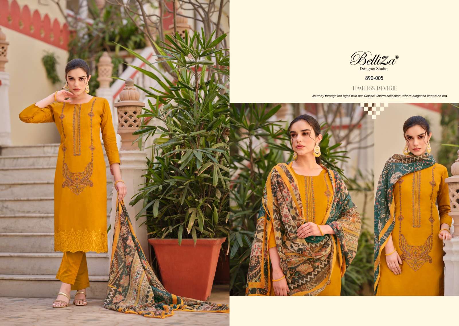 Belliza Jashn E Ishq Vol 3 Cotton Embroidred Dress Material Wholesale catalog