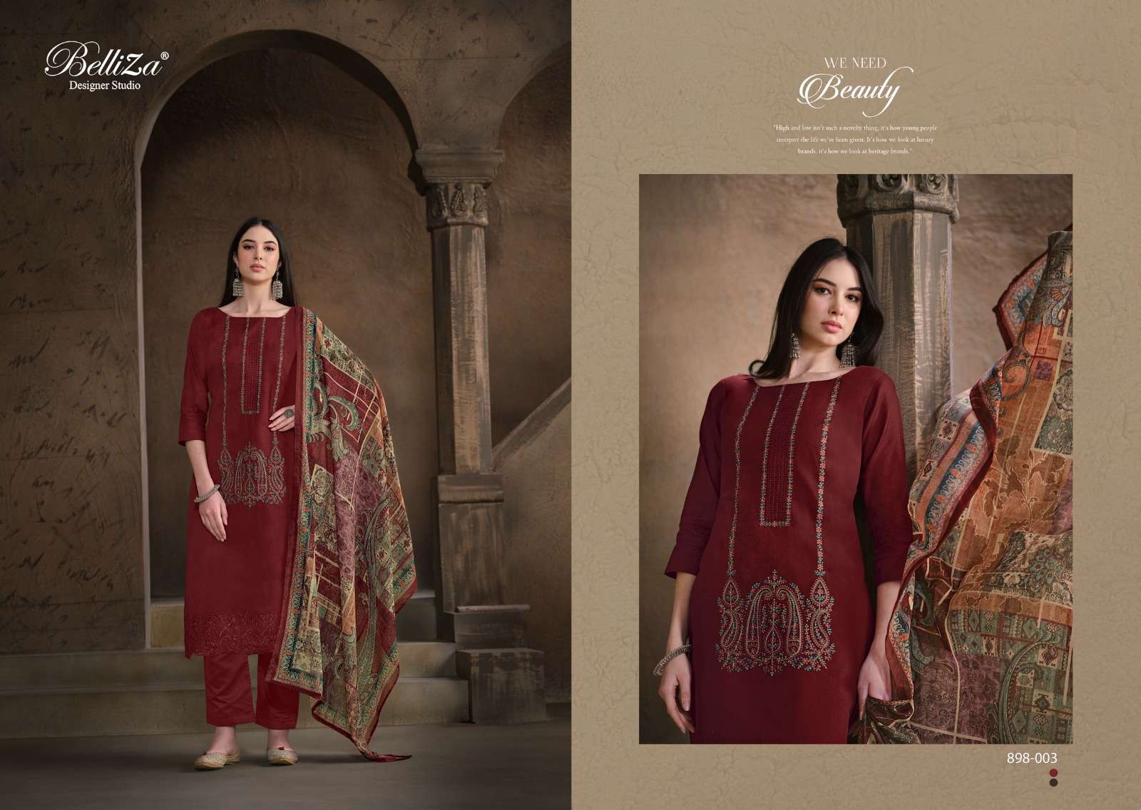 Belliza Jashn E Ishq Vol 4 Cotton Embroidred Dress Material Wholesale catalog