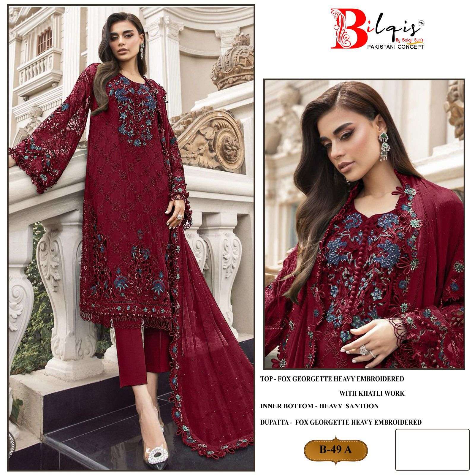 Bilqis B 49 A To D Embroidered Salwar Kameez Wholesale catalog